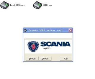 Sops Scania το εργαλείο Scania VCI 2 Sops αρχείο Encryptor/Decryptor συντακτών με τροποποιεί τις παραμέτρους