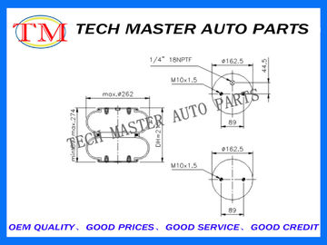 Μπερδεμένο βιομηχανικό Firestone W01-M58-6910 απορροφητών κλονισμού αναστολής αέρα ανοίξεων αέρα